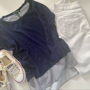 Lauren Ralph Lauren hi/low cotton sweater